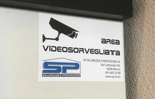 fisio3L studio video surveillance area sign